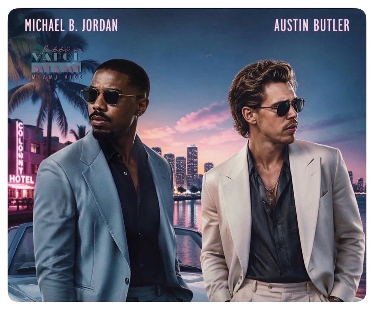 ABUnofficial100's tweet photo. Miami Vice ‘85 update:
Production crew is already in NYC for interiors in October
Costume fittings happening this week
Cars are already in Miami
More casting news expected shortly before cameras roll in October - who will else be joining Michael B. Jordan, Austin Butler and the Stellar cast?