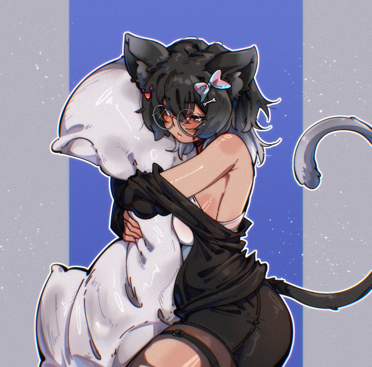 awitchydawn's tweet photo. "what, can't a a girl wanna cuddle her pillow? oh, you wanna take it's place?"

I love this art so much hehehehe

alt version on my alt :3

🎨: yutakke_ | #awitchysketch https://t.co/M5VFinnMrf