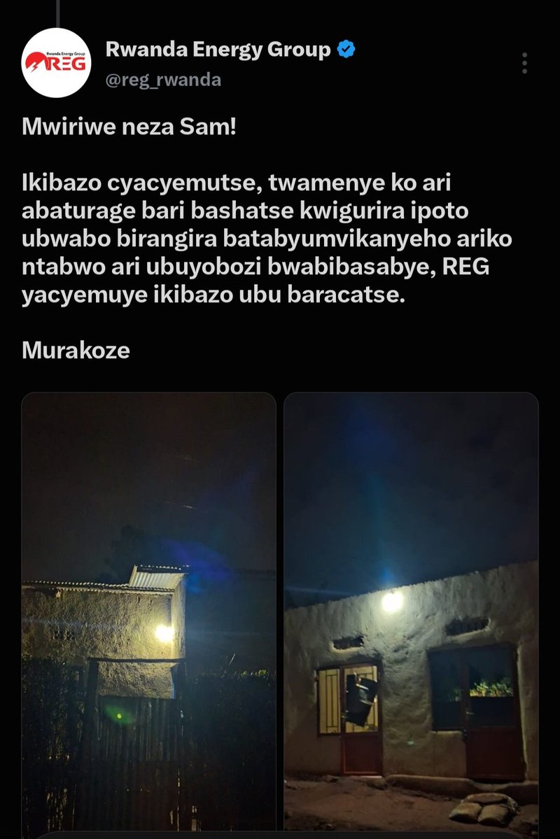 SamKabera's tweet photo. AMAKURU
========
Kuri iki kibazo @reg_rwanda ,umuriro nibyo koko wabonetse ariko mwibaze,...

Abaturage bashaka kugura ipoto bikarangira batumvikanye byaba byagenze gute kandi aribo babishatse?

Case hano ihari hari aba agent bashyizweho bajyaga bajya mu baturage bakabaka amafaranga ahubwo muzagenzure uwo bayaha,...

@RwandaInfra 
@PudenceR 
@RIB_Rw