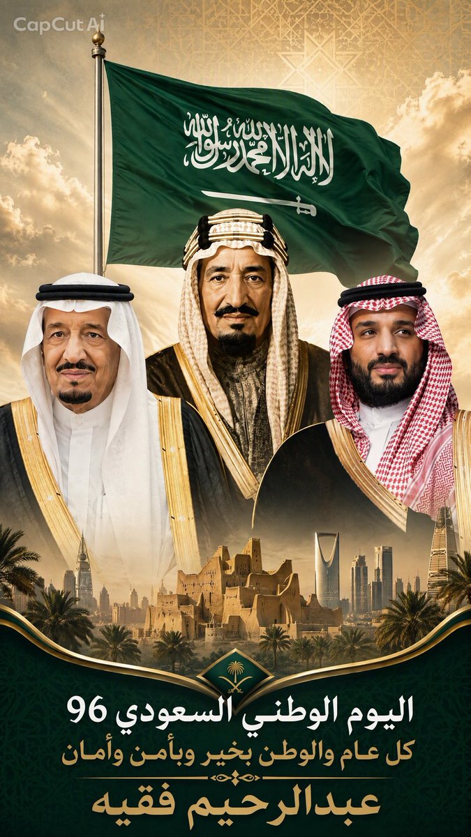 abdulrahimfaqih's tweet photo. في اليوم الوطني السعودي الـ96، نحتفي بوطنٍ نفخر بتاريخه، ونعتز بحاضره، ونبني مستقبله معًا. 🇸🇦

أنا السعودي رايتي رمز الإسلام
وأنا العرب وصل العروبة بلادي

كل عامٍ والسعودية شامخة، حكامها وشعبها بخير. دام عزّك يا وطن 💚

#اليوم_الوطني_السعودي_96 #اليوم_الوطني96 #عزنا_بطبعنا #السعودية