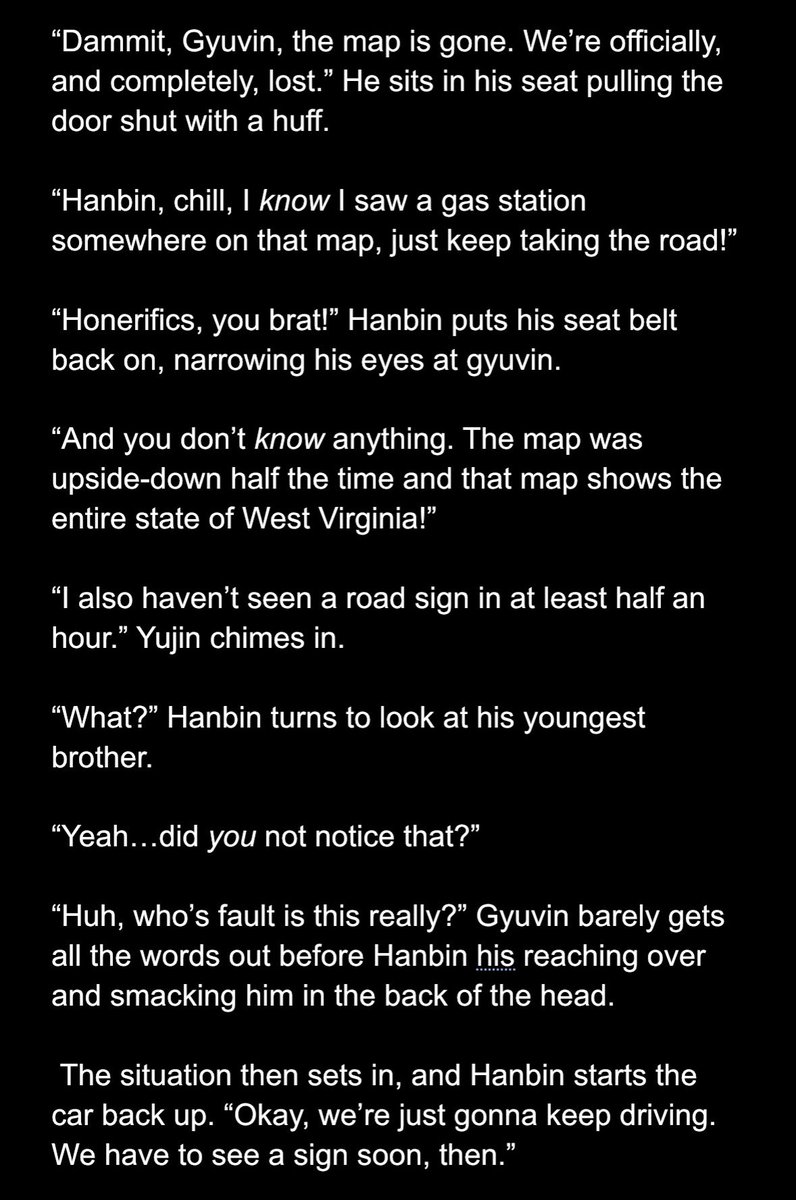 Re_code07191's tweet photo. Wipwed 
A kinda Binneul kinda zb9 found family fic that is based off the show “from” ITS SUCH A GOOD SHOW but idk if I’ll ever write this out cuz I started it in May and havnt touched it since…but we’ll see. https://t.co/cYeqyBFyKm