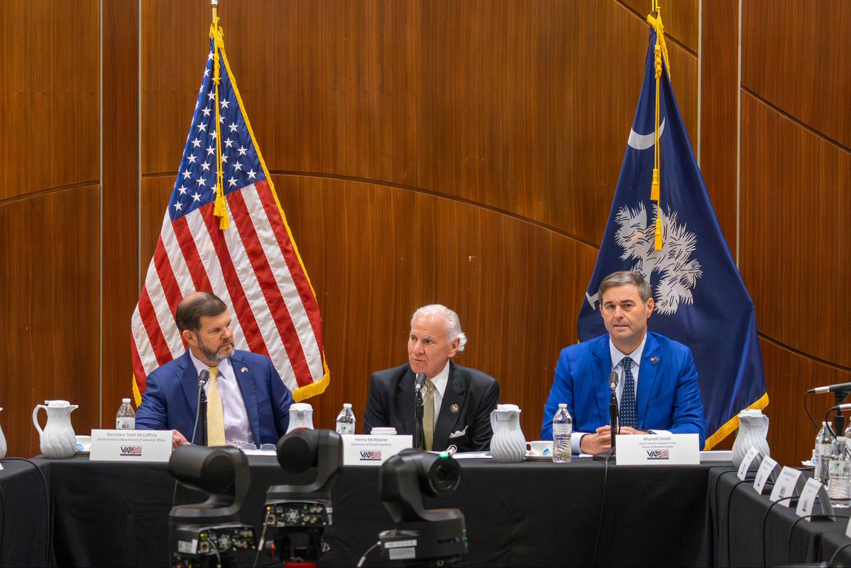 henrymcmaster's tweet photo. South Carolina is proud to be home to a strong military presence. At today’s briefing, we heard directly from military commanders about how we can continue supporting our service members, their families, and our military communities. https://t.co/4GXM7DxqPX