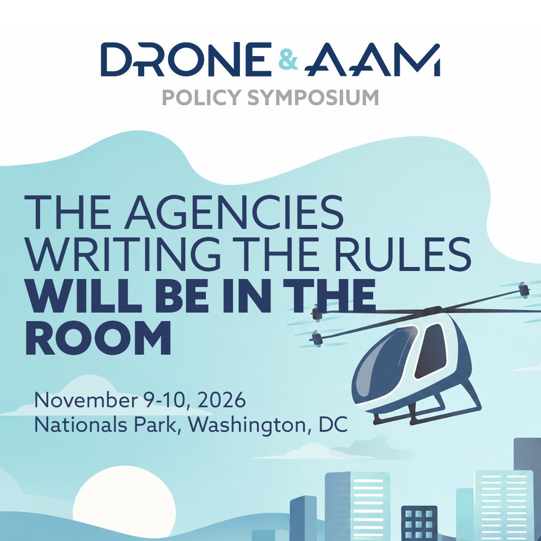 AUVSI's tweet photo. The agencies writing the BVLOS and AAM rules will be in the room at #DroneAAMPolicySymposium. @FAANews, @DHSgov, @TSA, @Interior, @USDA, @NASA, @FCC, @CommerceGov confirmed. Nov 9-10, Nationals Park, DC.

Registration is open: https://t.co/eFWJRDBiFJ https://t.co/G2sOmooTSc
