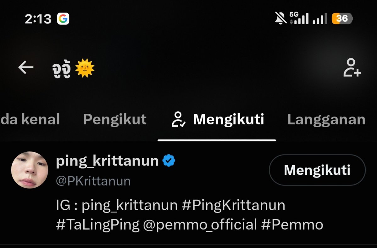 jumarkmo's tweet photo. juniormark and ping follow each other huhuhu i hope i'll get moment juniormark with ping as they son in starlympics 2026😭

@jnnrrs @Markjrtn @PKrittanun https://t.co/f4LbUlfuUi