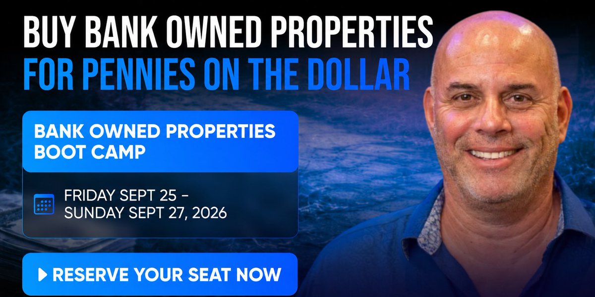 LexLevinrad's tweet photo. 🚨 WARNING: LEARN FORECLOSURES, SHORT SALES & BANK-OWNED PROPERTIES BEFORE YOU MISS OUT!

ONLY ONE SEAT LEFT FOR THE BANK OWNED PROPERTIES BOOT CAMP THIS WEEKEND - GRAB IT NOW!

🏠 FORECLOSURES & BANK-OWNED PROPERTIES BOOT CAMP ( This weekend)

📅 Friday, September 25 through Sunday, September 27 ( 9 a.m. to 6 p.m all 3 days)

📍 Deerfield Beach, Florida

🔥 Only one seat left before we are sold out.

📫Send me a DM and I’ll send you a link to grab the ticket if it is still available

📞  (561) 948-2127 To Register

When I first started my real estate training company back in October of 2008, we were in the middle of the Financial Crisis.

At the time, I was teaching people how to buy REOs directly from banks and how to wholesale and flip those properties. We were heavily focused on short sales, foreclosures, pre-foreclosures and bank-owned properties.

I even wrote a book called Wholesaling Bank Owned Properties, which outlined the methodology I was using to find and wholesale/flip these bank owned homes.

That environment played a major role in how my real estate education company got started.

Understanding bank-owned properties, foreclosures and distressed real estate is becoming increasingly important again.

I watch the MLS every day.

I study inventory.

I study pricing.

And I'm seeing more and more short sales on the MLS
I'm seeing more foreclosures and pre-foreclosures when I download my foreclosure lists.

I'm seeing more people experiencing economic pressure.

That is why I believe investors need to understand how to invest in a down market.

During the previous housing downturn, there were homes in Port St. Lucie that had previously been worth approximately $225,000 showing up on the MLS listed for $50,000.

I purchased nine houses in one month in May 2009 for approximately $35,000 to $37,000 per house.

Today, those houses are worth approximately $350,000.

That’s what is crazy about human sentiment.

People are eager to buy at the top and afraid to buy at the bottom.

When bargains begin appearing, people become afraid.

That is where opportunities can be created.

I've been investing in real estate for more than two decades. I've personally done approximately 1,500 single-family home deals, and collectively my students and I have been involved in thousands more.

I teach what I actually do.

And one of the most important lessons my mentor taught me was:

Buy from people who have to sell, not people who want to sell.

Whether your goal is to wholesale properties, fix and flip them, keep them as rentals or turn them into Airbnbs, you first need to know how to find the deal.

And finding the deal requires understanding all of the pieces of what I call the Real Estate Investing Rubik's Cube.

You need to understand things like:
✅ Your target market
✅ Comparable sales
✅ After Repair Value (ARV)
✅ Repair estimates
✅ Maximum Offer Price
✅ Financing and private lenders
✅ Foreclosures and pre-foreclosures
✅ Short sales
✅ Foreclosure auctions
✅ REOs
✅ HUD properties
✅ Fannie Mae and Freddie Mac properties
✅ Online auction platforms
✅ Exit strategies

Once those pieces start coming together, analyzing real estate becomes much easier.

Finding a deal becomes much easier.

🏠 FORECLOSURES & BANK-OWNED PROPERTIES BOOT CAMP ( This weekend)

📅 Friday, September 25 through Sunday, September 27 ( 9 a.m. to 6 p.m all 3 days)

📍 Deerfield Beach, Florida

🔥 Only one seat left before we are sold out.

📫Send me a DM and I’ll send you a link to grab the ticket if it is still available

📞  (561) 948-2127