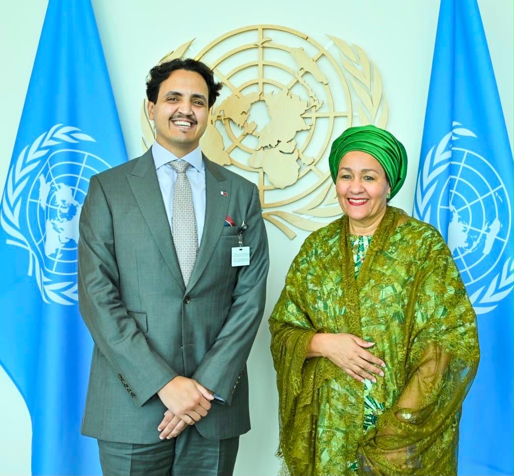 ThanibinHamad's tweet photo. سعدتُ بلقاء سعادة السيدة أمينة محمد، نائبة الأمين العام للأمم المتحدة، حيث ناقشنا الشراكة الراسخة بين دولة قطر والأمم المتحدة، وأهمية تعزيز العمل متعدد الأطراف في مواجهة التحديات التنموية العالمية الراهنة.

وأكدنا التزامنا المشترك بتعزيز العمل الجماعي لحشد الموارد، ودعم المجتمعات الأكثر احتياجاً، ودفع مسارات التنمية المستدامة والشاملة بما يعود بالنفع على الجميع.

#قطر_في_الأمم_المتحدة | #الأمم_المتحدة | @qatar_fund | @AminaJMohammed