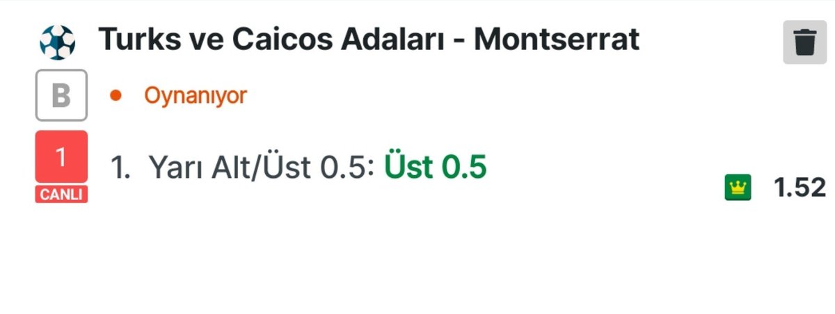 iddaa_avcisi's tweet photo. Malta kökenli bir sitede bu maçın iy 0.5 üst oranı an itibariyle kapanmış durumda, şu an Türkiye'de açık. İyi değerlendirin. https://t.co/rAbkDSYPmI