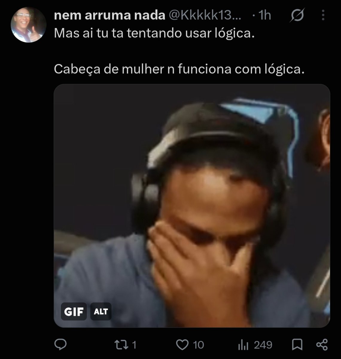 Insidbarcola's tweet photo. @webcomunismo "Ain...porque mulher vota na esquerda?..."

A direita falando de mulher: https://t.co/2K8boX1r0G