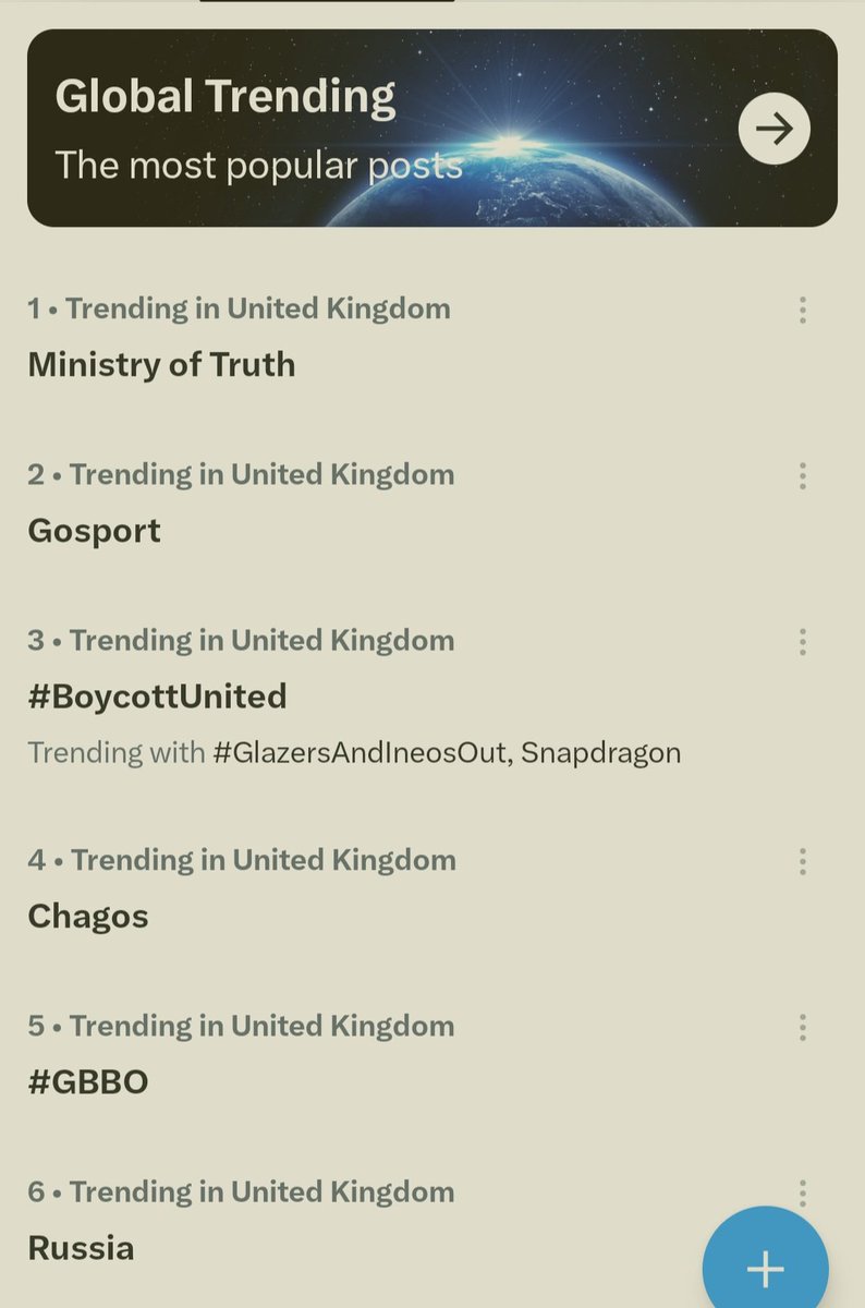 FergiesRightRef's tweet photo. #BoycottUnited is trending 3rd in the UK.

It was 5th yesterday.

@Snapdragon being dragged into it.

Keep going people.

#SaveOurUnited 
#GlazersAndIneosOut https://t.co/TnU77YPchQ