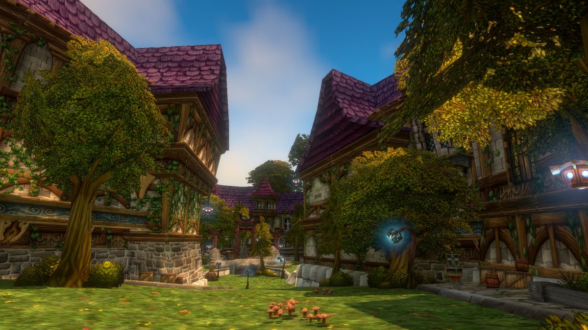 Aedrareforged's tweet photo. The Night Elf Quarter in Stormwind https://t.co/YmXtvlnMNW