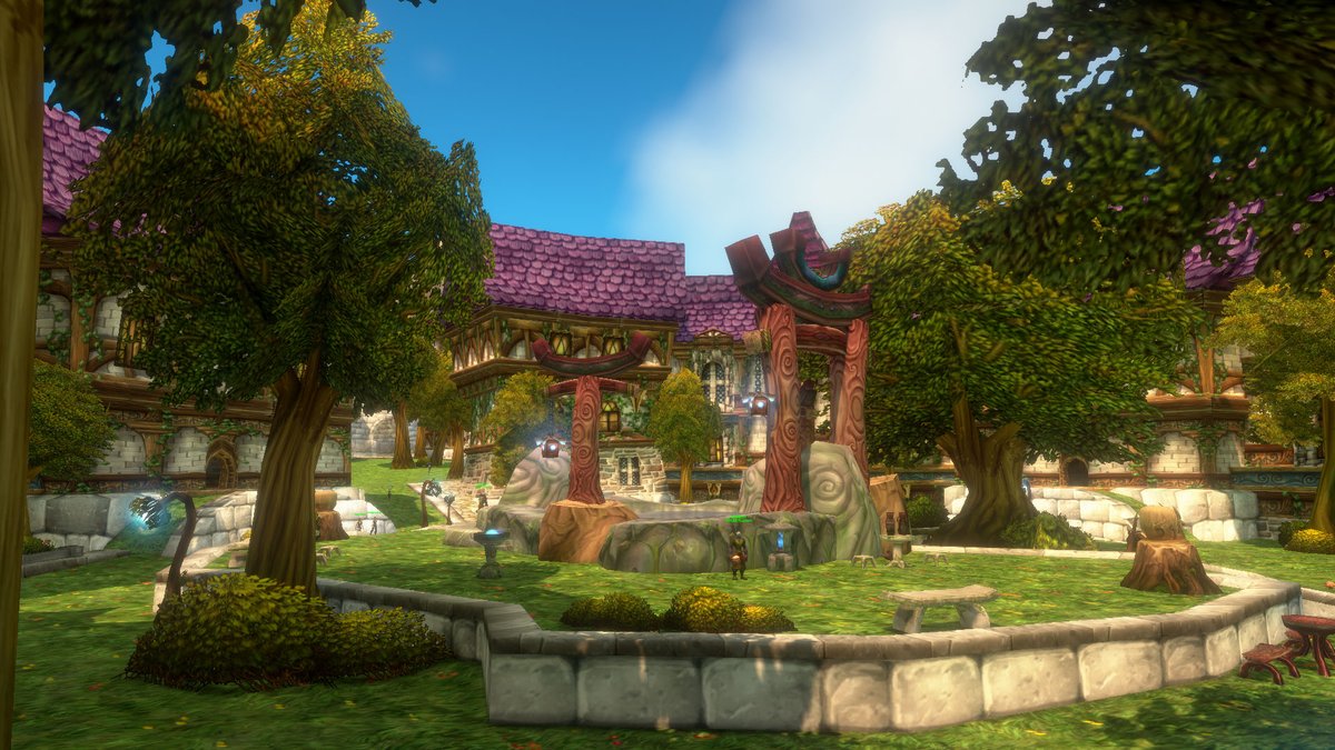 Aedrareforged's tweet photo. The Night Elf Quarter in Stormwind https://t.co/YmXtvlnMNW