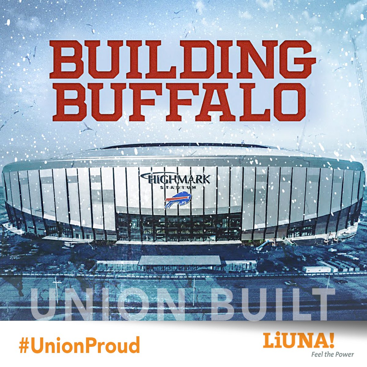 LIUNAmidwest's tweet photo. PROGRAM ALERT: Tune in to the NFL Network tomorrow night at 6 p.m. CT to watch part 1 of the #LIUNA-produced documentary “Building Buffalo”; the story of the construction of the Buffalo Bills’ new #HighmarkStadium through the men & women who built it.
#UnionProud #Union https://t.co/EFqolQRN7z