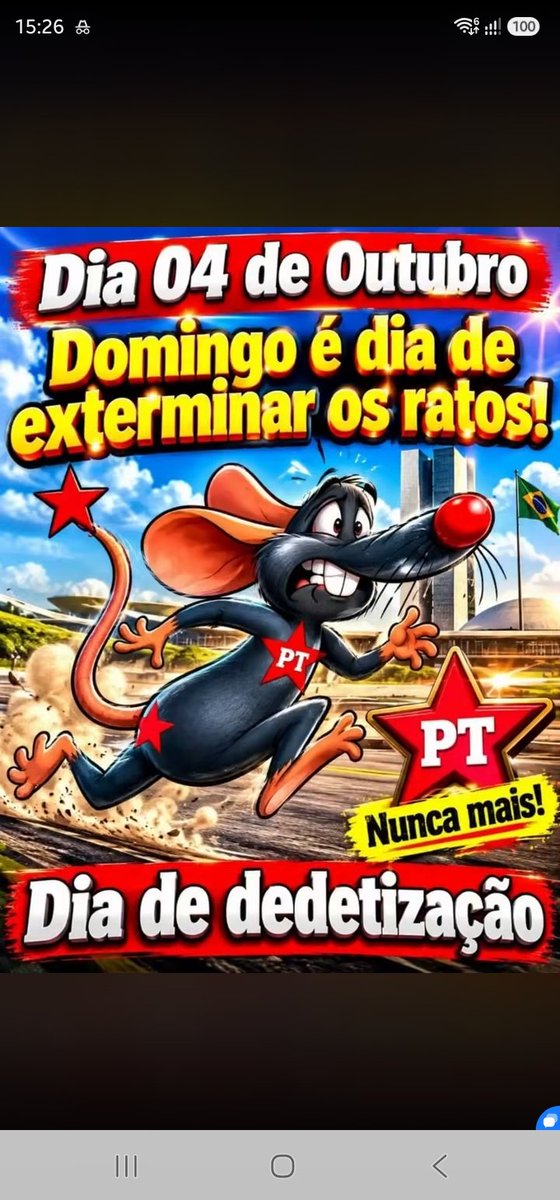 Akeleabrassu's tweet photo. 🇧🇷Dia 4 de outubro🇧🇷 
Está chegando o dia em que a consciência de cada brasileiro vai decidir o rumo do país.
Não podemos nos omitir na escolha do próximo presidente.
O futuro do Brasil se constrói agora, no voto.
Flávio Bolsonaro é a decisão certa — em defesa da democracia, da liberdade e de um Brasil que não recua.
🇧🇷🇧🇷🇧🇷🇧🇷🇧🇷🇧🇷🇧🇷🇧🇷🇧🇷🇧🇷🇧🇷
Alexandre Pires. Patrus. Burocracia. Dia 4. Zema. CPMI. Impostos. Cristiano Zanin. Paes. Crivella. Jair Messias Bolsonaro. Lula e Flávio. PT da Bahia. #Lulaladrao. Bolsonaros. Lule.  Datafolha. Soberania. Tebet. 
Vote 22. Valdemar. Prado. 
Lula é Vorcaro. Eleições 2026.
Cury. Marina Silva. Douglas Ruas. Michelle Bolsonaro. 
Saddam Hussein. Governador. 
Governo Lula. Advogado. Jordy. 
Pedro Paulo. Zambelli. Estadão. 
Malu Gaspar. #Lula2026étetra. 
Roberta Luchsinger.