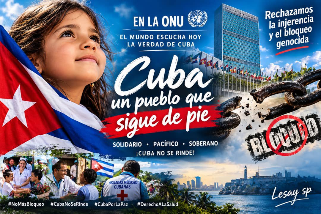 ItachiCuba's tweet photo. 🇨🇺 Cuba no es una amenaza para nadie. Es un pueblo de paz, solidaridad y resistencia; un bastión que, ante la tragedia y el desastre, tiende la mano en lugar de levantar muros.
No a la injerencia. No al bloqueo.
¡Cuba merece paz y soberanía!

#NoMásBloqueo #CubaPorLaPaz https://t.co/U2dWgOpcpO