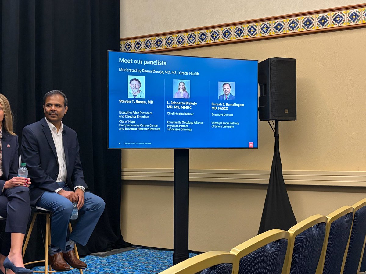 CizzleBio's tweet photo. Proud to see Cizzle Bio’s Dr. Steven T. Rosen among leading oncology experts at the @OracleHealth and Life Sciences Summit, discussing AI, regulatory change, and therapeutic innovation in oncology trials.
#CizzleBio #Oncology #CancerResearch #OracleHealth https://t.co/Eb5uuU32vU