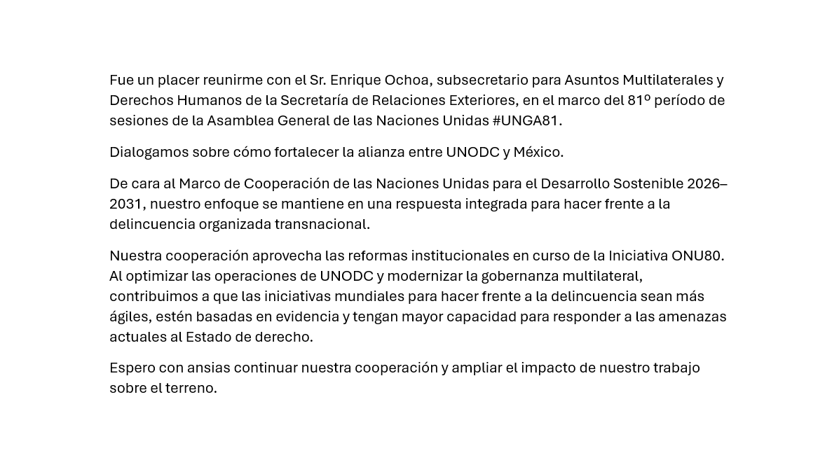 UNODCmexico's tweet photo. Mensaje de Monica Juma, Directora Ejecutiva de @UNODC: https://t.co/gtJvvajSZA