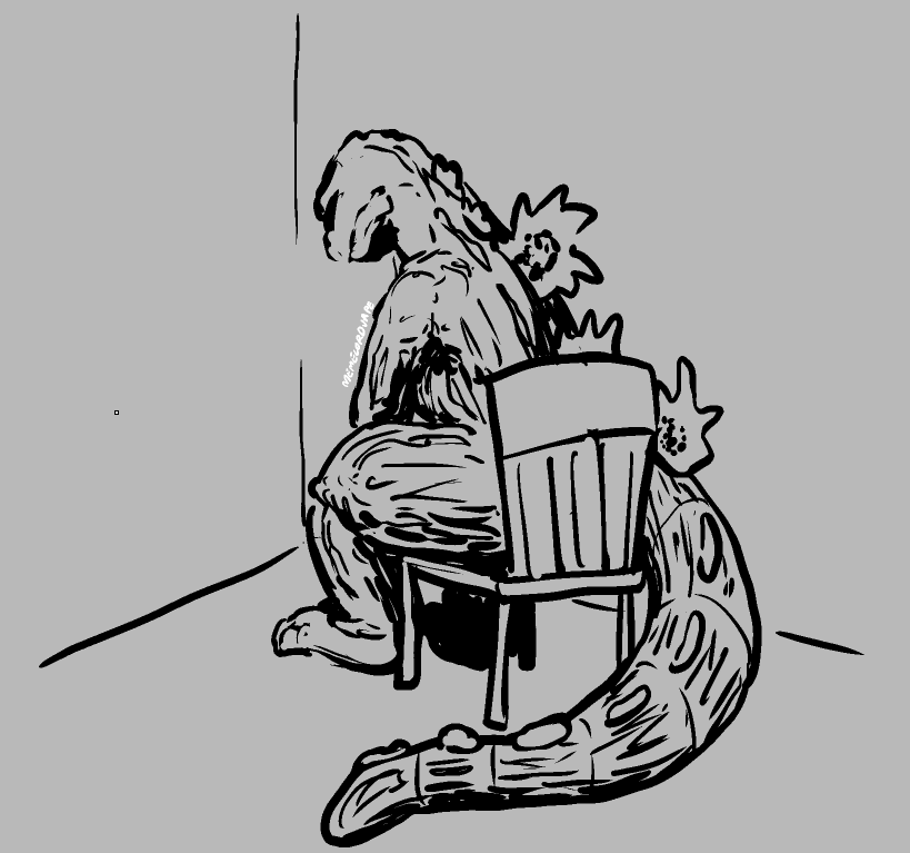MemeLordVape's tweet photo. Godzilla has been put in timeout for his earlier actions https://t.co/NNxZyey9hP