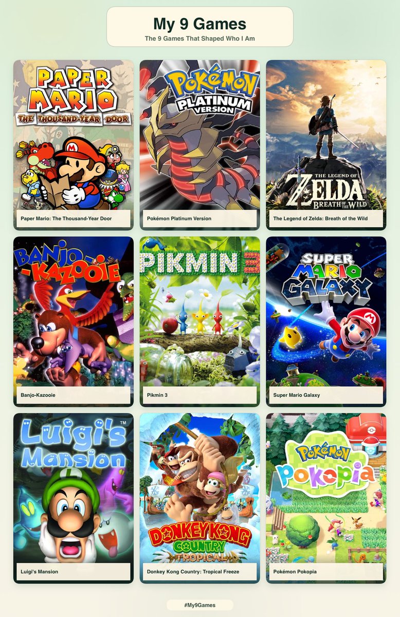ZackingBall's tweet photo. 9 of my favorite games of all time :) https://t.co/ttIW2Lhc1H
