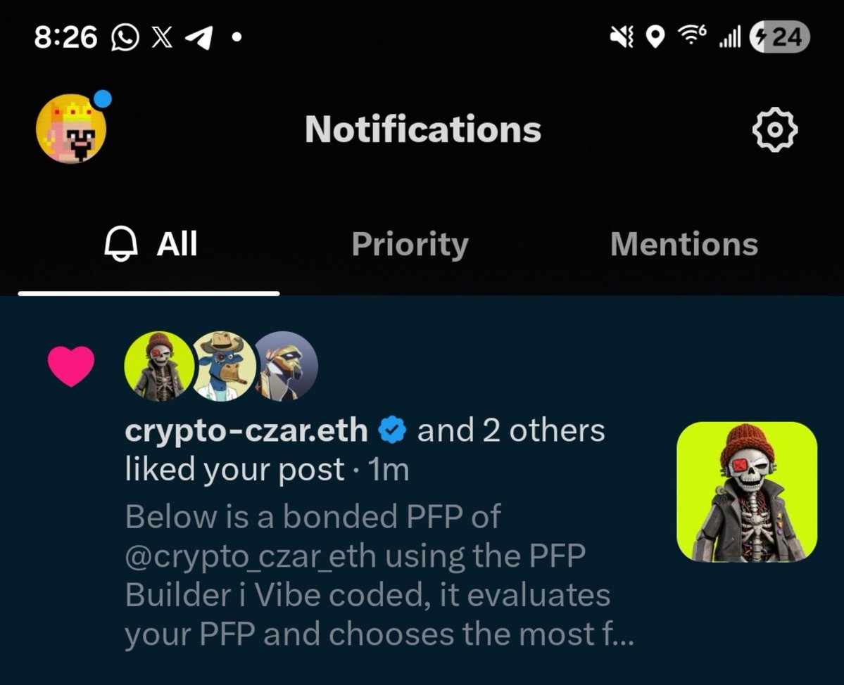 Pabsxbt's tweet photo. Guyyssss!😯

@crypto_czar_eth liked my post showing how I bonded his PFP with a Kageuri Pet.

Does this mean I am finally getting a Kageuri Whitelist?

@ModeXeth what do you say?
Please make this happen🤲 https://t.co/Za1v7nw8hn