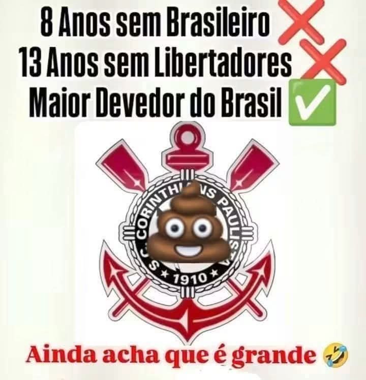 JeffPepechm's tweet photo. @JOTA_BARROS_ CHORAM mas seus CÚLINTHIANOS fdp #cornthians #brasileirao #sportvnews #equipeF #redacaosportv #mundoF 💩🦅🖕🏿🤣🚩🏴🤣🤣🤣🤣🤣🤣🤣🤣 https://t.co/pMS84LBBhr