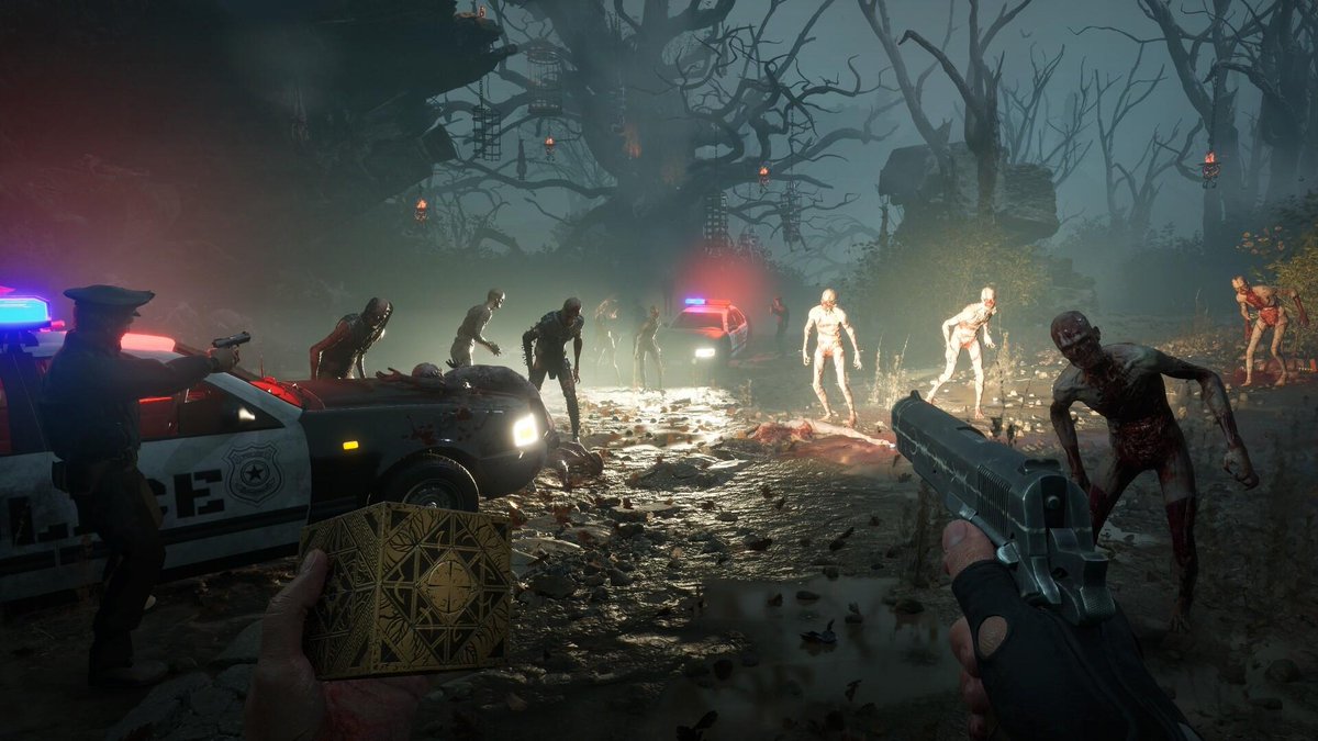 GamerHUDBrasil's tweet photo. Hellraiser: Revival mostra seu combate brutal em novo gameplay 🔥

O novo jogo inspirado na franquia Hellraiser ganhou um vídeo mostrando melhor como será enfrentar as criaturas do Labirinto.

Além de armas brancas e armas de fogo, o jogador poderá usar a Genesis Configuration para arremessar objetos, incendiar inimigos e liberar as famosas correntes de Hellraiser.

Hellraiser: Revival chega em 8 de outubro para PS5, Xbox Series X|S, Nintendo Switch 2 e PC.
#Hellraiser #Gaming #PS5 #Xbox #NintendoSwitch2 #PCGaming