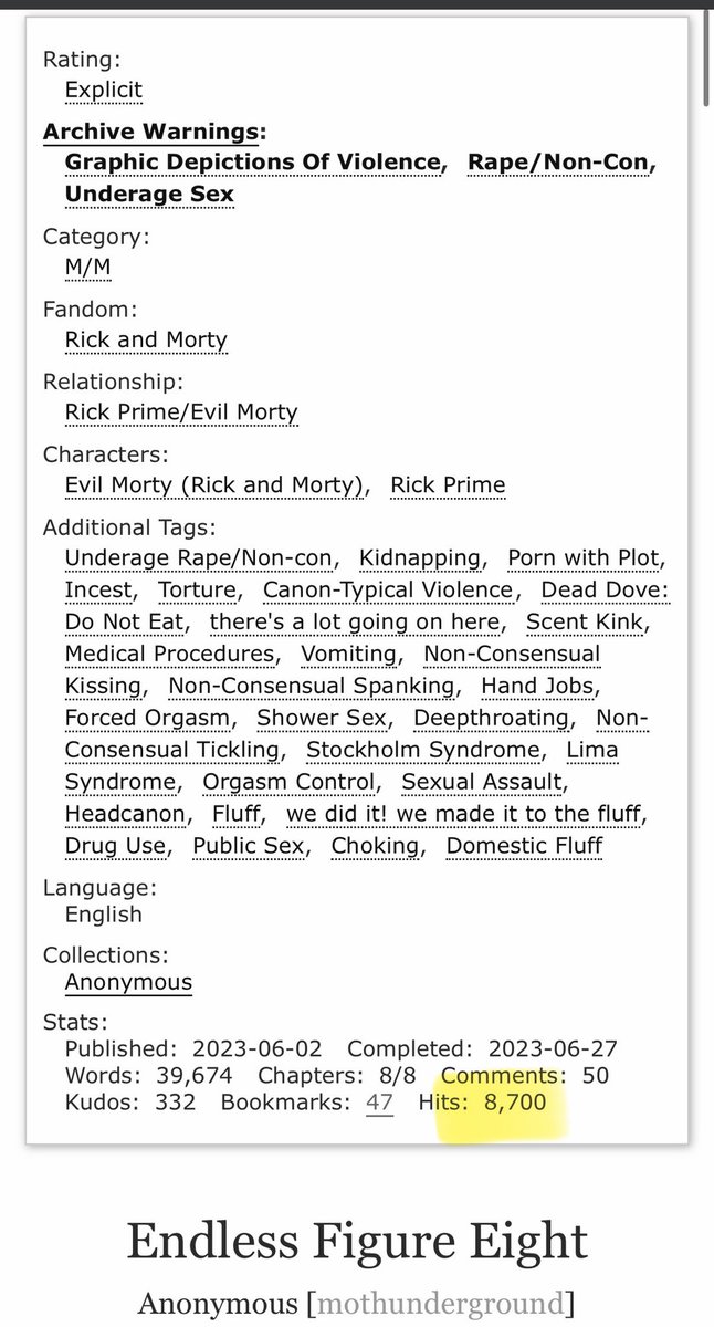 mothunderground's tweet photo. OKAY! I'm only allowing 188 more views on this fic before I politely ask that everyone stop clicking it ☺️ thank you for understanding https://t.co/BqBELopAAv https://t.co/lhWCYZU6Qi