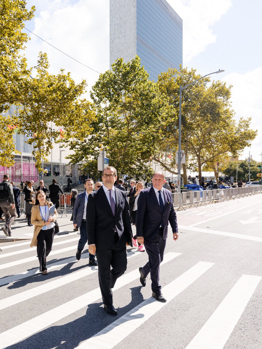 Vasile_Tofan's tweet photo. In New York for #UNGA81 — and with a clear message: Moldova is moving forward.

We are advancing on our EU path, strengthening our role as a reliable security partner and opening new doors for investment and business.

A packed few days ahead with leaders, partners and investors. https://t.co/doRoV4GHc7
