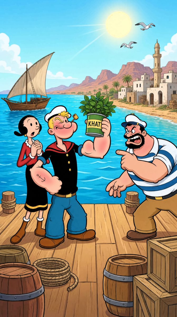 TheWarPlug's tweet photo. Hear me out. Popeye is real, and he’s Yemeni 🇾🇪 https://t.co/QaNgTNTJNR