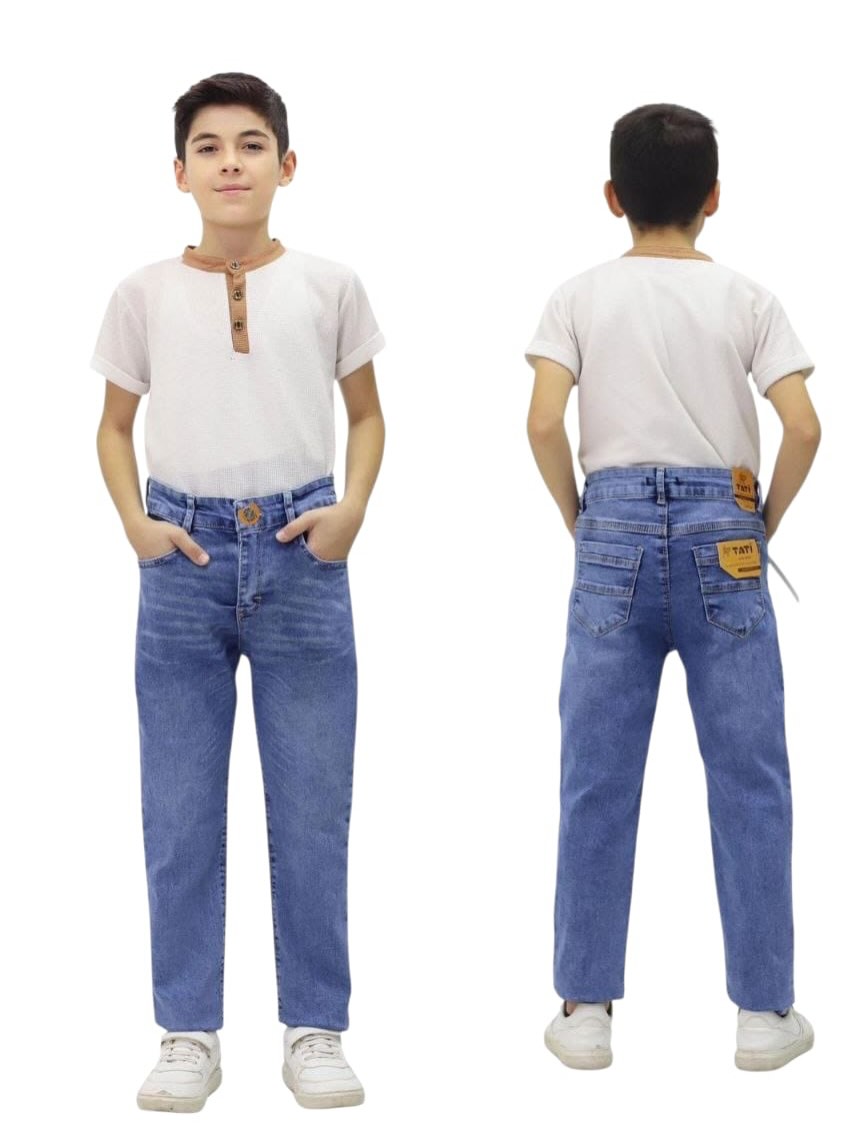 emanuele_nog's tweet photo. Classic boy style with straight-fit denim jeans and elegant gold button details. Timeless fashion for little gentlemen, available in sizes 5–16. Order via DM or WhatsApp 78 868 280. https://t.co/yNGwX23PT7