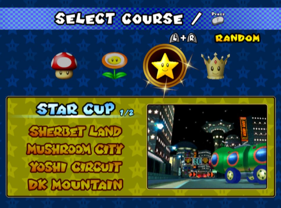 PortableProduc1's tweet photo. You can now play Versus mode against CPU players in Single Player Mode in Mario Kart Double Dash, pick any course you want! https://t.co/Iyg5l1O4fY