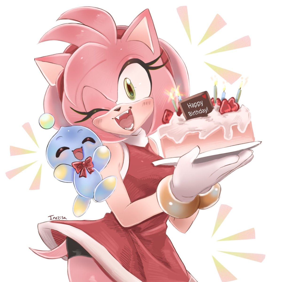 inezisaa's tweet photo. happy birthday to my favorite girl! 

#amyrose #amyrosebirthday #sonicthehedgehogㅤㅤㅤ https://t.co/leGSyqiFOj