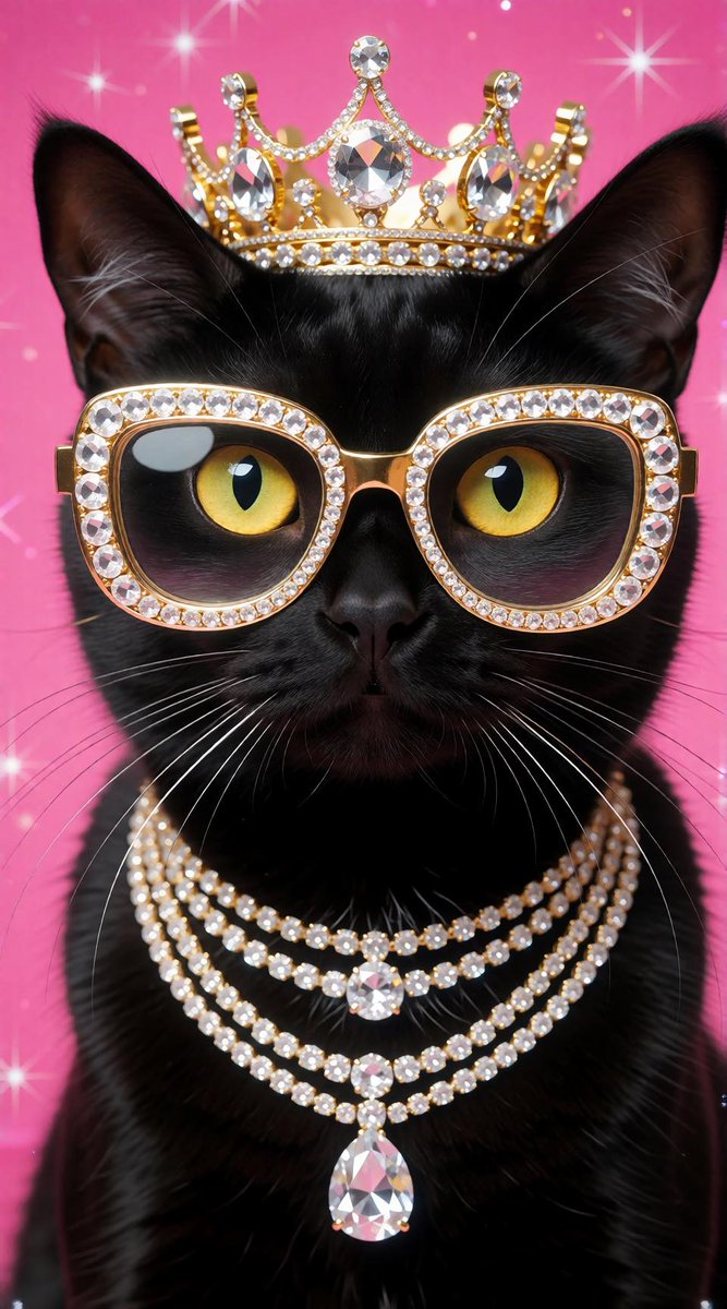 senge0301's tweet photo. @heathergreen A cat in the full royal set — the chain layers are where mine collapse into one shiny blob.

Model: Krea2 | Steps: 8 | CFG: 1.0 | Res: 960×1728

Took me 3 runs before the links stopped fusing into each other. Followed you — cats are the hardest to keep clean. https://t.co/8NT3aVZMTD