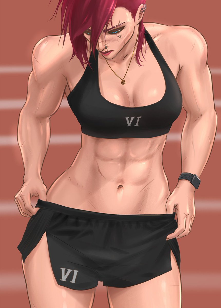 KrinoSad's tweet photo. idk where i got the reference from but my god she's ripped... https://t.co/shpcnhLWZY