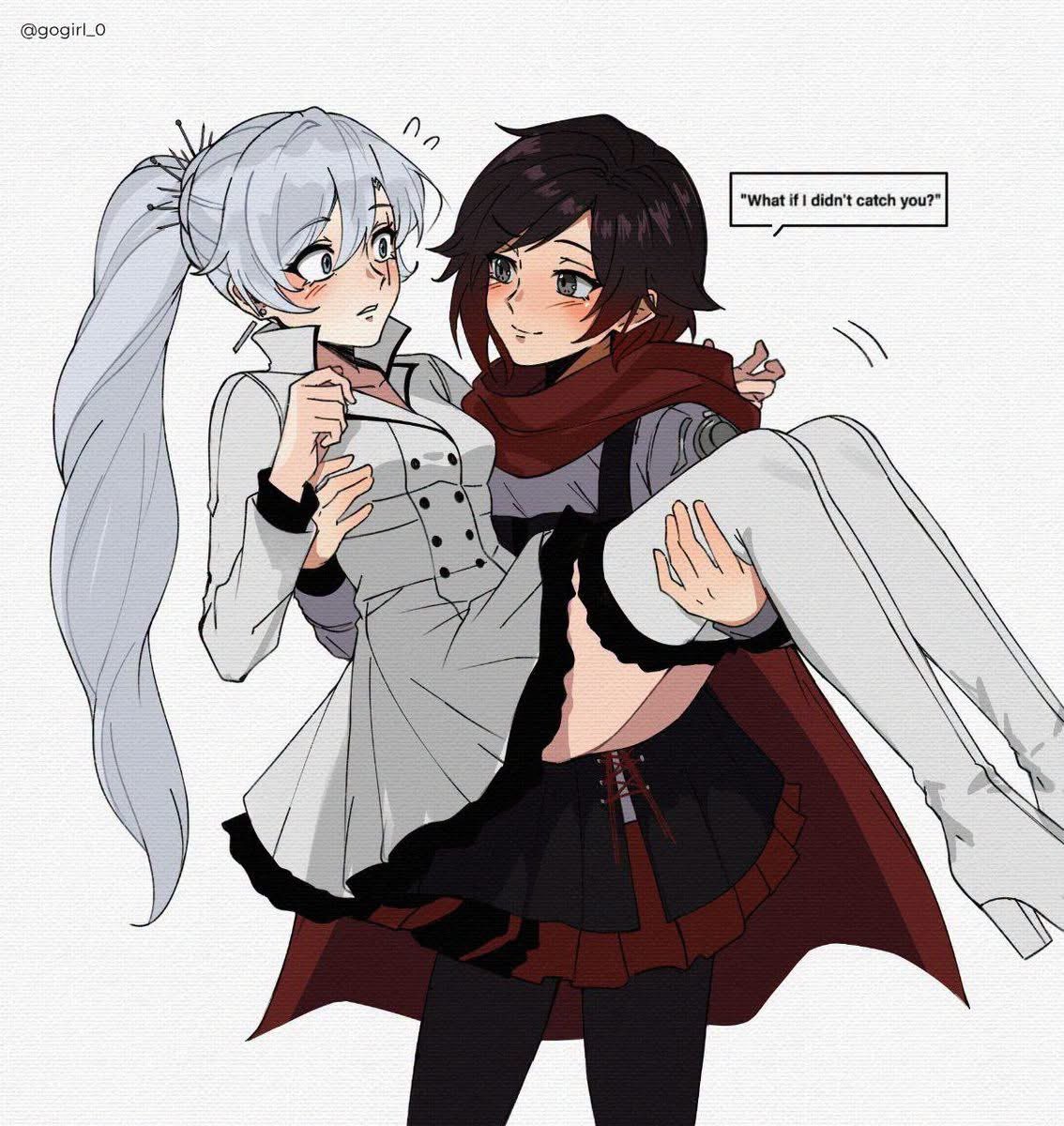 jaYTgameNews's tweet photo. (Art made by @gogirl_0) 
Ruby saves Weiss. #WeissSchnee #RubyRose #RWBY https://t.co/4NgzMojlBL