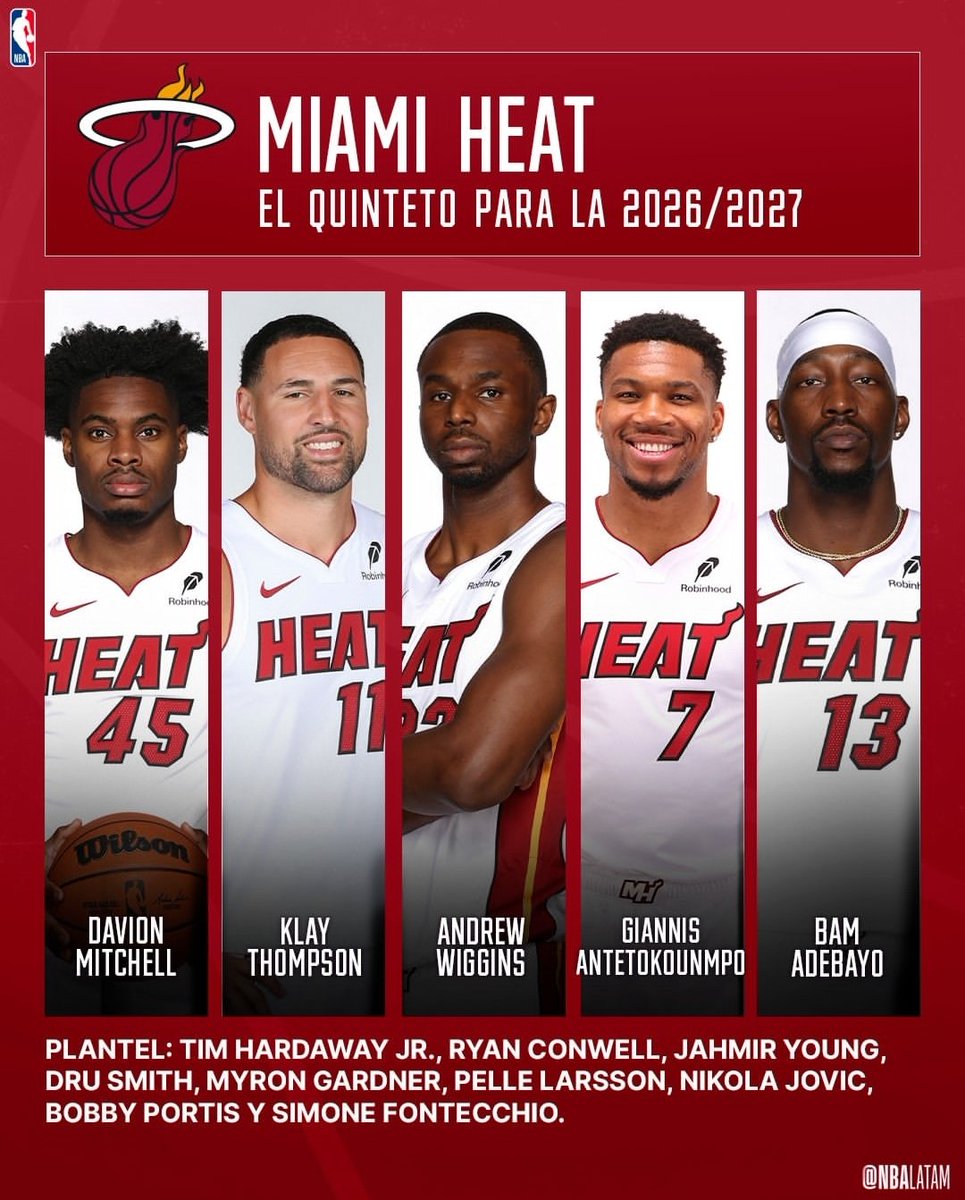 KlaythompsonMex's tweet photo. 28 días para verlos jugar juntos en Temporada Regular.
#nba #miami #heat #nbaméxico #nbalatam https://t.co/Mi6y2LRi43