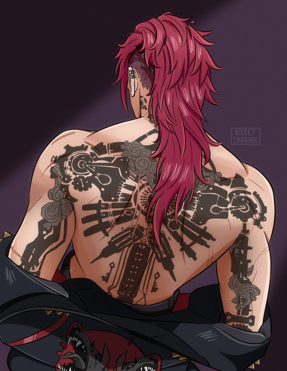 Violetrashie's tweet photo. It’s been way too long since I drew vi’s back tattoos sooo 🔥 https://t.co/ZK0lTFqNFb