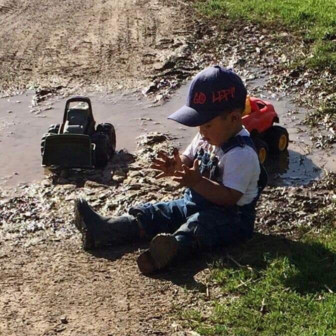 EllaRochester's tweet photo. When “let’s play outside” goes a little too far... One muddy puddle can become the best playground ever. Messy hands, muddy clothes, proud smiles, and memories that last for years. What’s your little one’s biggest playtime “uh-oh”? https://t.co/v45I43JdBE
