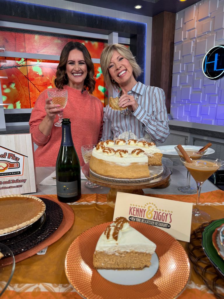 TanjiPatton's tweet photo. In case you missed it, Tanji stopped by @HoustonLifeTV yesterday with a full pumpkin roundup! She brought pumpkin empanadas from @GoyaFoods, pie, croissants, and cake balls from @HouseofPiesTX and @PieintheSkyPie, and a massive pumpkin cheesecake from @KennyandZiggys. Fall flavors were definitely served. Good luck choosing just one! Watch the segment HERE. 
https://t.co/0cgC1DD249