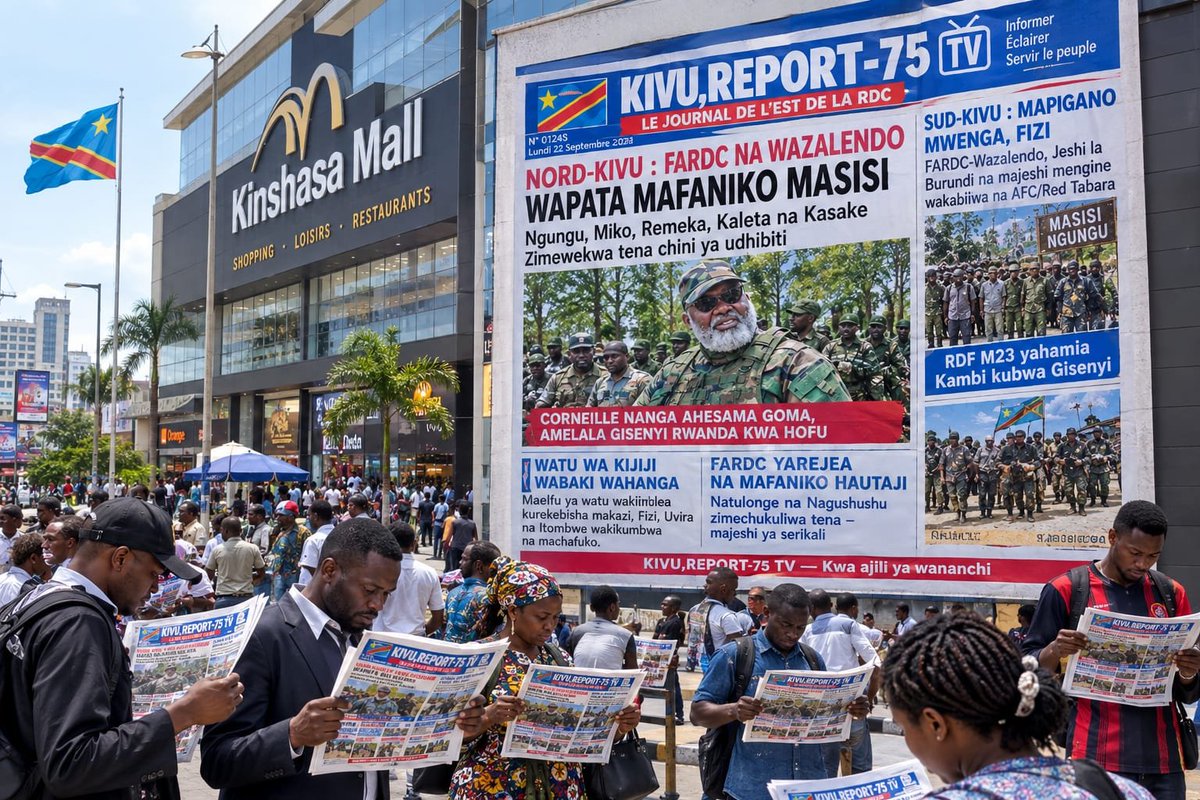KIVUREPORT75TV's tweet photo. KIVUREPORT-75 TV Magazeti toleo la 23.Septmber 2026. #Goma Bukavu. https://t.co/JZWE3gUv6u