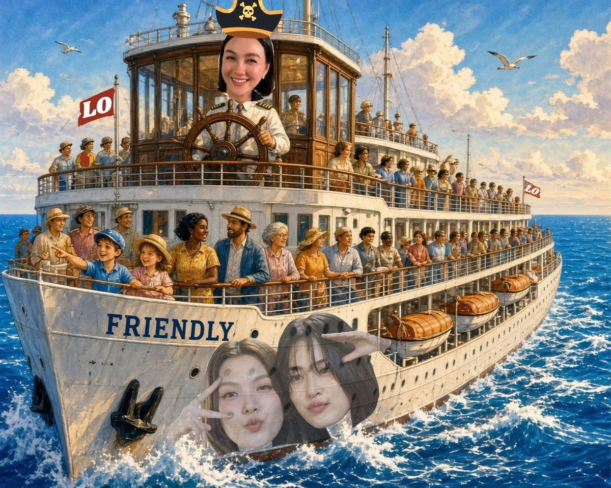 iniNicole's tweet photo. Our "FRIENDLY" ship rn https://t.co/MSGUERPxVE