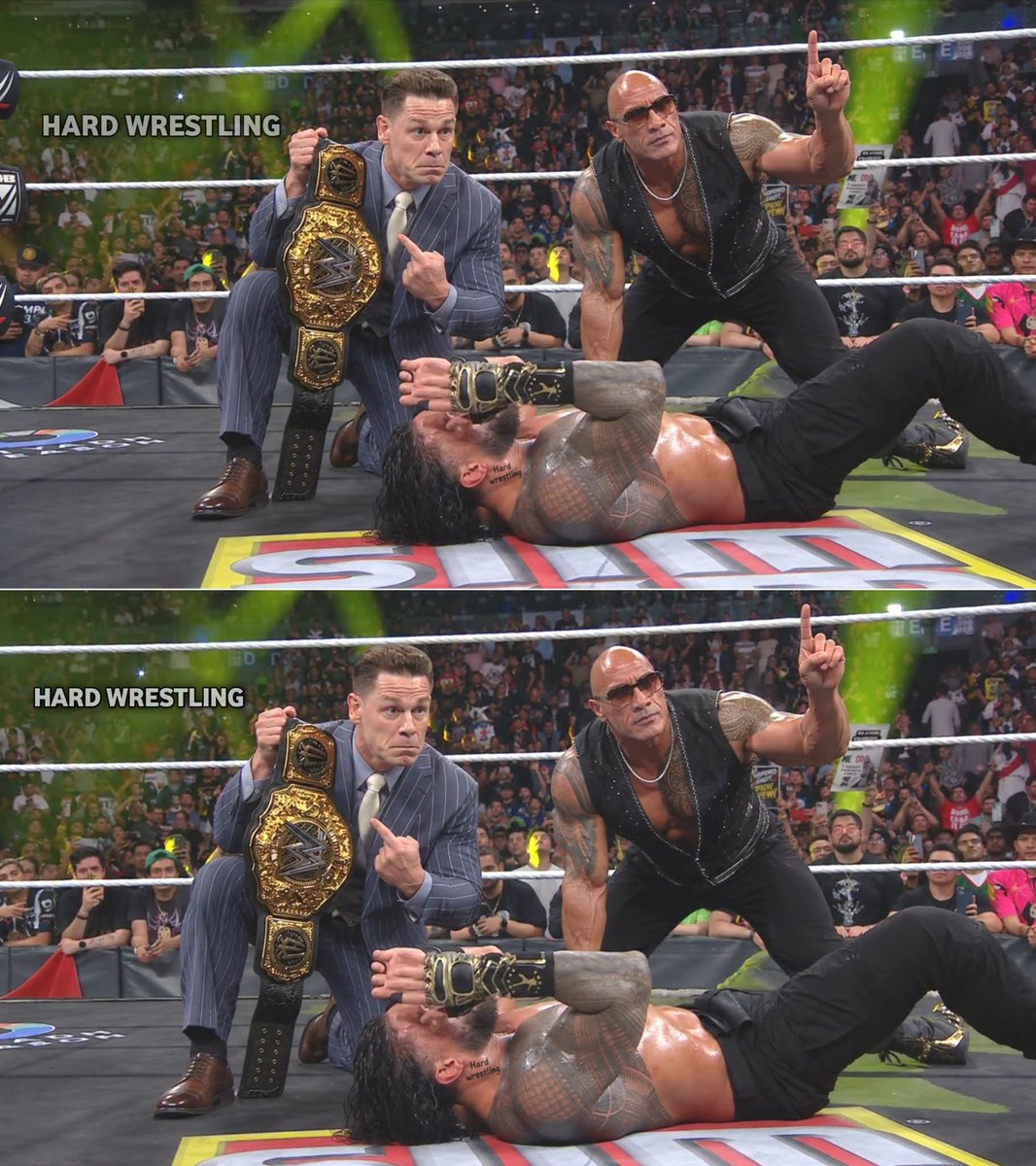 wrestleSzn01's tweet photo. What do you think? Has the storyline between The Rock and John Cena come to an end? https://t.co/hpjhwYnhrp