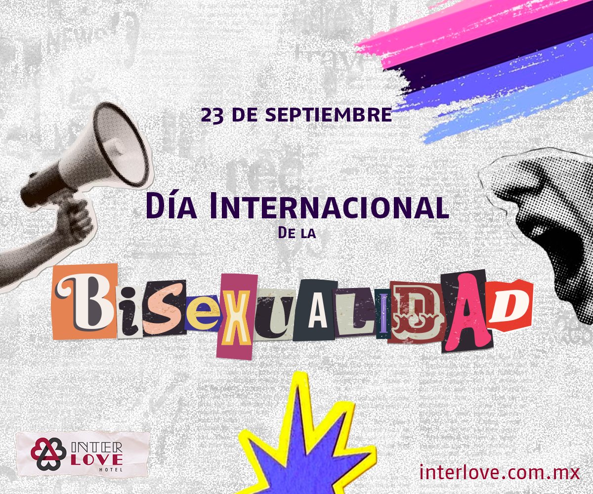 InterLoveHotel's tweet photo. Hoy celebramos el Día Internacional de la Bisexualidad 🌈✨ Porque el amor y el deseo no tienen etiquetas, solo ganas de vivir y sentir intensamente.
#SinEtiquetas #ViveElPlacer #InterLoveHotel https://t.co/cLT0q9nvwk