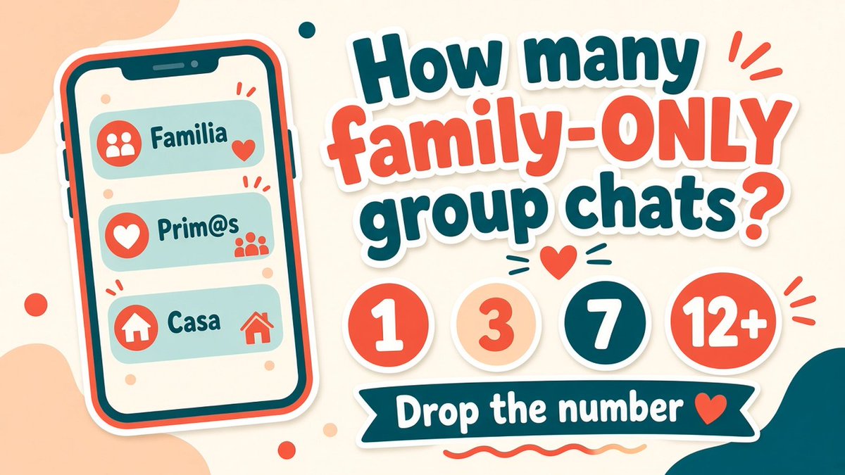 ReloadTo's tweet photo. How many group chats are ONLY family back home?

Number only 👇

(If you lost count — follow along.) https://t.co/hkOUtivJld
