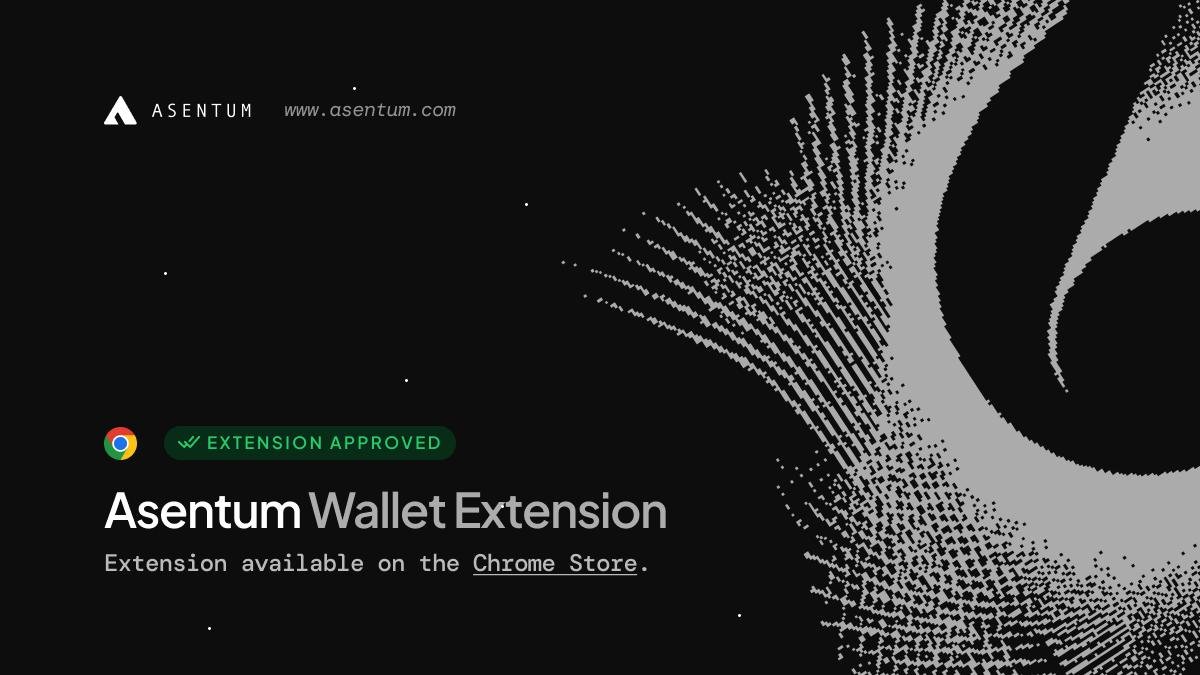 Asentum's tweet photo. We've been waiting for this one 🏹

Asentum Wallet is officially LIVE on the Chrome Web Store 🎉

Self-custody. Dilithium3 post-quantum security. Send $ASE, sign transactions and connect directly to apps across Asentum.

Your browser is now a gateway to the network 👇 https://t.co/YMUQRGb86B
