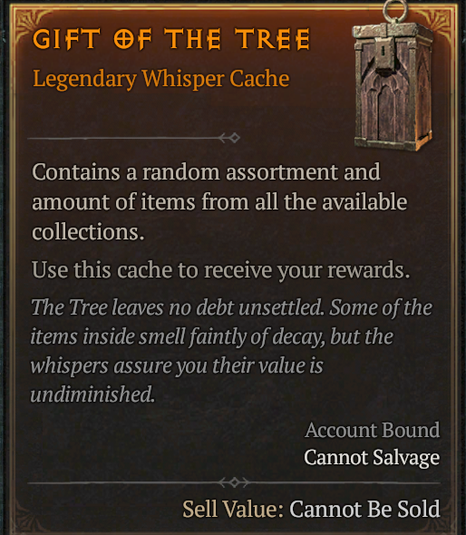 cliptis86's tweet photo. The Gift of the Tree event is HANDS DOWN the fastest way to level an alt to 70 right now! 

If you've been thinking about trying another class or build in the endgame, NOW is the time.

I tested this myself and it took me just 2 Caches to go from Level 1 → 70!

Here's how it works:

1️⃣ Complete Grim Favors on ANY difficulty.
The difficulty you earn them on doesn't matter.

2️⃣ Before turning them in, switch to the highest Torment Tier you have unlocked.
For the fastest results, you'll want Torment 12.

⚠️ Your character does NOT need to be able to kill anything in Torment 12. You just need to have the difficulty unlocked.

3️⃣ Turn in your Grim Favors at the Raven and collect your Whisper Cache + Gift of the Tree Cache.

4️⃣ DO NOT OPEN THEM. Put the caches into your stash.

5️⃣ Log out and create or Rebirth the alt you want to level.

6️⃣ Grab the caches on your alt and start opening them.

That's it.

With Torment 12 caches, it took me only 2 Caches to hit Level 70. 🤯

If you don't have Torment 12 unlocked, you can still use this method. You'll just need a few more caches depending on the highest Torment tier you have available.

This event is an incredible opportunity to get those alts leveled and straight into the endgame without doing the normal leveling grind.

What alt are YOU leveling during Gift of the Tree? 👇

#Diablo4 #DiabloIV #DiabloPartner #Mobalytics #ARPG #LordofHatred #Season15