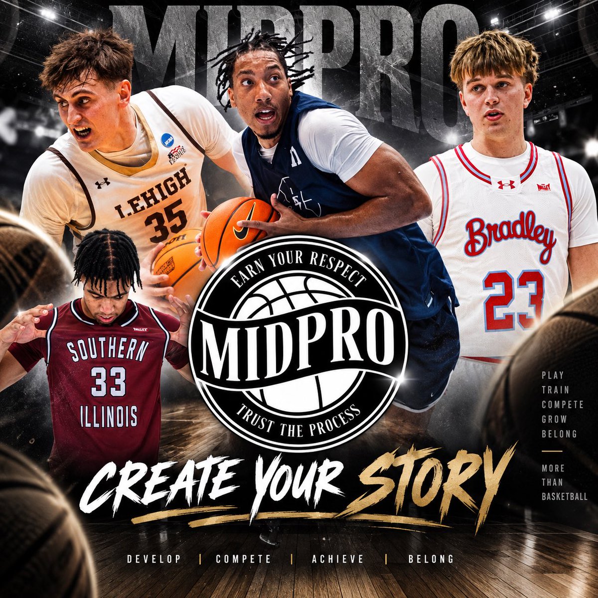 MidProAcademy's tweet photo. S/O to our 20 Division 1 Men’s Basketball Players this season. #MidProFam #TrustTheProcess #EarnYourRespect #createyourstory✏️ 

2023 Class
6’0 Brock Harding - TCU
6’6 Ty Pence - Akron
6’6 Ethan Kizer - South Dakota
6’7 Danny Stephens - Western Illinois
6’10 Owen Freeman - Auburn 
6’5 Ty Blake - Illinois State

2024 Class 
6’0 Gus Rugaard - Bradley
6’5 Braylon Roman - San Diego
6’10 Hank Alvey - Lehigh
6’10 Jaheem Webber

2025 Class
6’5 Leshawn Stowers - Miami Ohio
6’5 Matthew Zobrist - Belmont
6’7 Dietrich Richardson - Bradley
6’6 Braden Freeman - Cal Poly
6’10 Kobe Walker - Valparaiso 

2026 Class
6’1 Logan Kurtz - Eastern Illinois
6’3 Ian Thomas - Indiana State
6’4 Jordan Boyd - Utah State
6’10 Cooper Knowles - Belmont 
6’10 Jaxon Clark - Colorado State