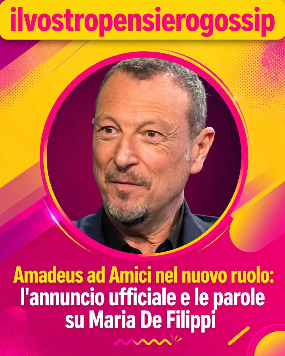 Pensiero26's tweet photo. Amadeus ad Amici che ne pensate?
#amadeus #amici #mariadefilippi #gossip #trash https://t.co/b6sn6qicyW