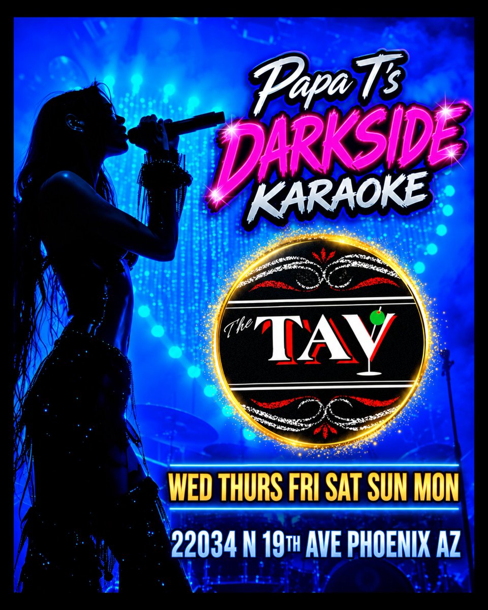 DarksideKaraoke's tweet photo. 🐪 HAPPY HUMP DAY KARAOKE 🐪
Papa T's DarkSide Karaoke 9pm-2am 
The Tav 22034 N 19th Ave Phoenix AZ 
#karaoke #singer https://t.co/XCXxXuGnO3