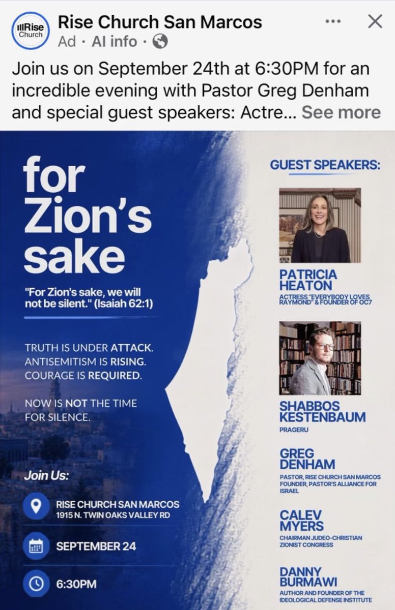 CarriePrejean1's tweet photo. Charlie’s pastor friend Greg Denham has replaced Charlie with Zionist-supremacists, genocide- deniers like Shabbos. These people are so desperate to support the terrorist state it’s scary. https://t.co/BRaWWQt1Jr