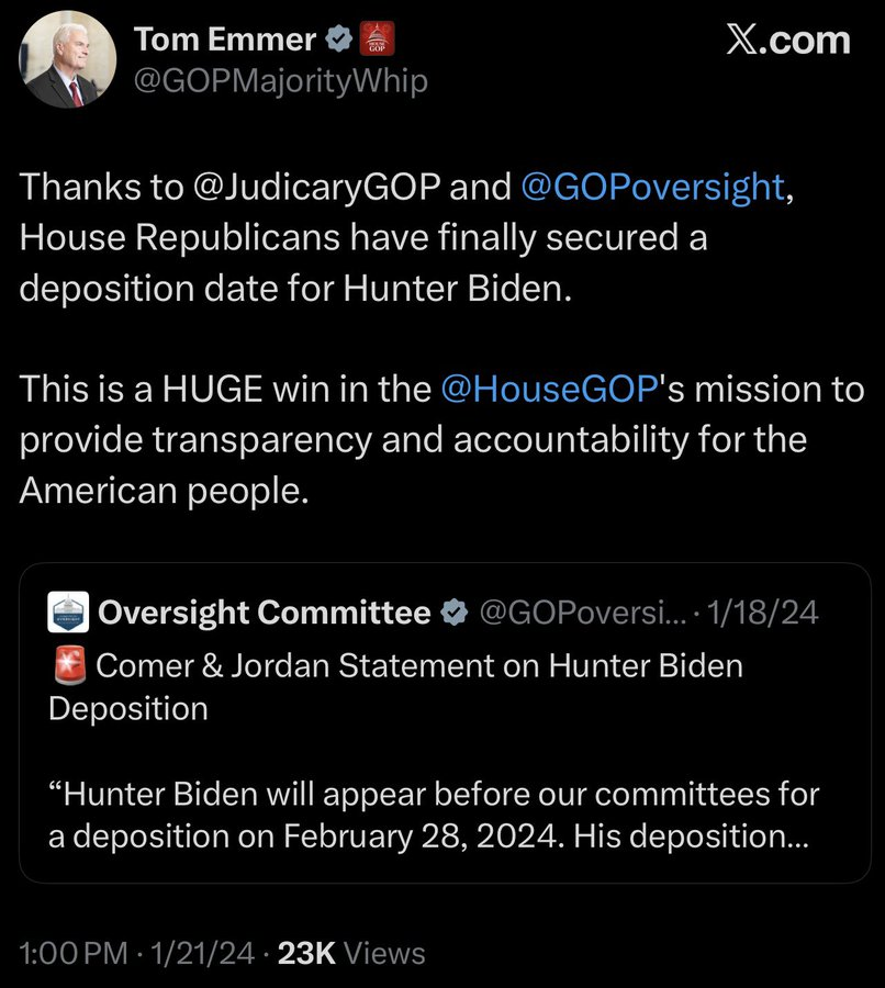 sarahseattle2's tweet photo. @GOPMajorityWhip Dude... what about private citizen Hunter Biden???  Do you think people can't immediately catch you in your pathetic gaslighting??? https://t.co/NGwpYpMvCw